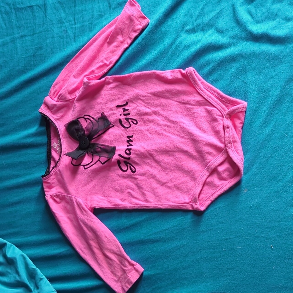 Long sleeve glam girl onesie 9m